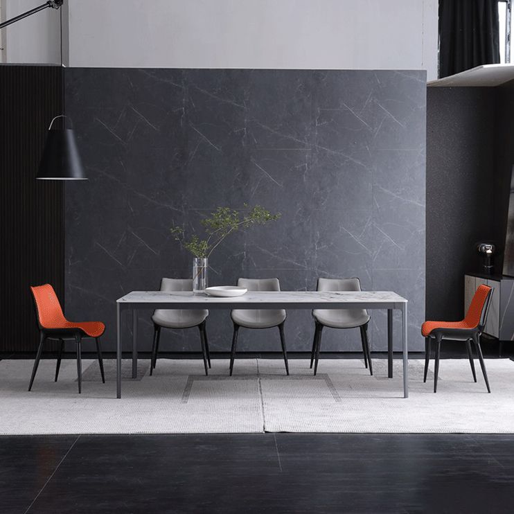 Modern Style Dining Table Sintered Stone Rectangle Table for Dining Room