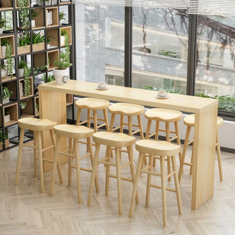 Glam Rectangle Bar Counter Table Wood Bar Counter Table for Home