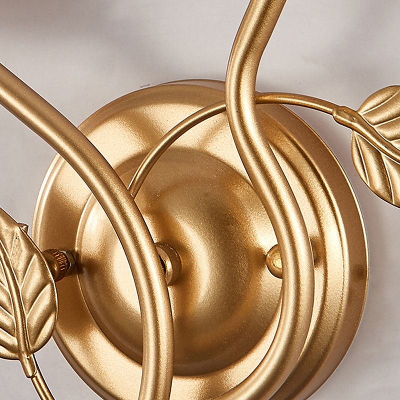 Modernist Wall Sconce Flower Wall Light Fixture with Glass and Metal for Bedroom