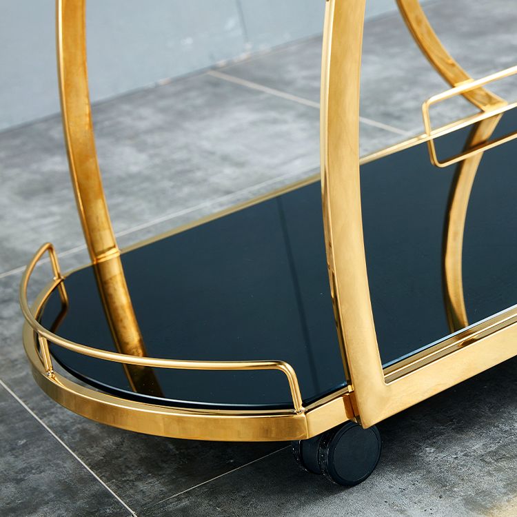 33.07" High Rolling Contemporary Prep Table Stone Prep Table for Kitchen