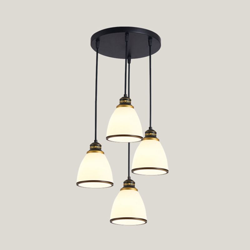 Geometrischer Schattenstreppenhänke Lichtglas zeitgenössischer Multi -Licht -Anhänger