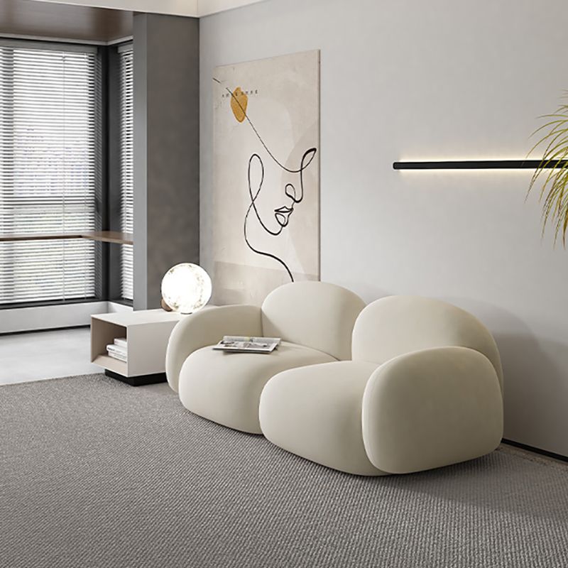 Contemporary Cushions Rolled Arm Living Room Stationary Settee