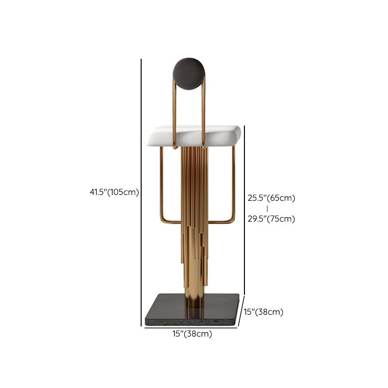 Low Back Counter Bar Stool Glam Armless Counter Chair for Restaurant