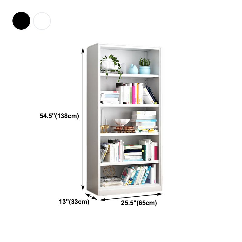 Contemporary Style Metal Bookcase Closed Back Bookshelf for Home Office