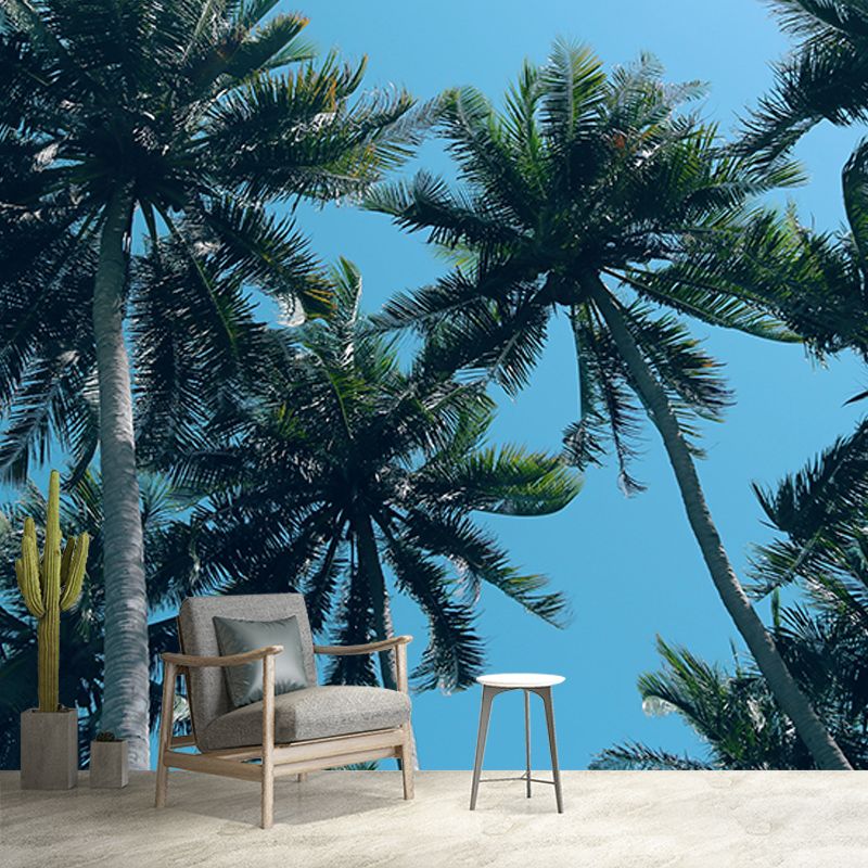 Mildew Resistant Mural Palm Tree Tropical Living Room Wall Mural