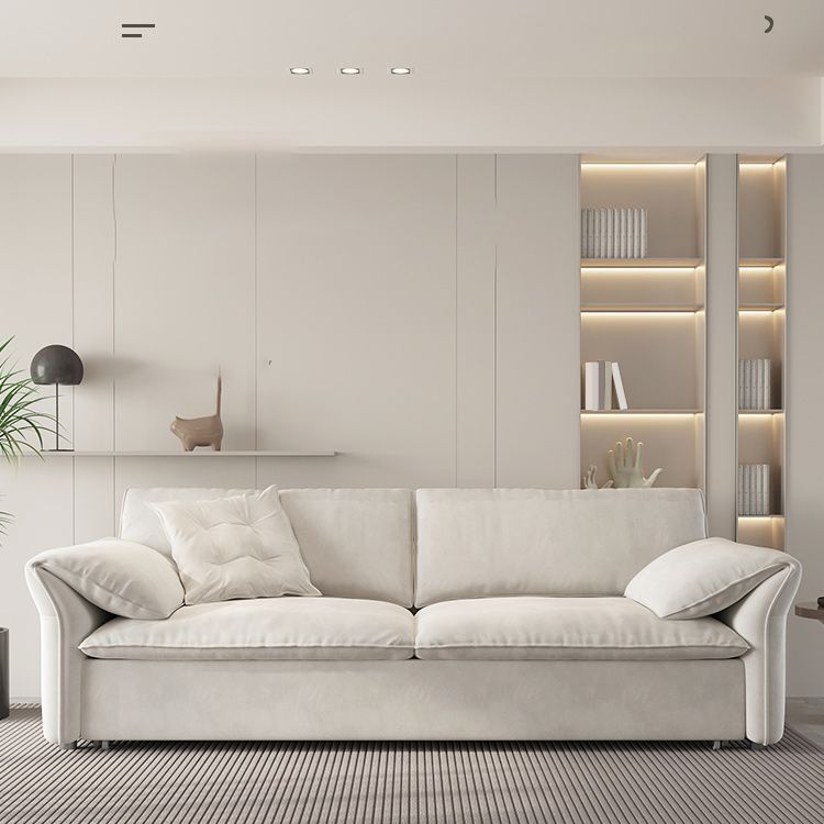 35" Wide Scandinavian Sofa Futon White Pillow Included Sleeper Sofa