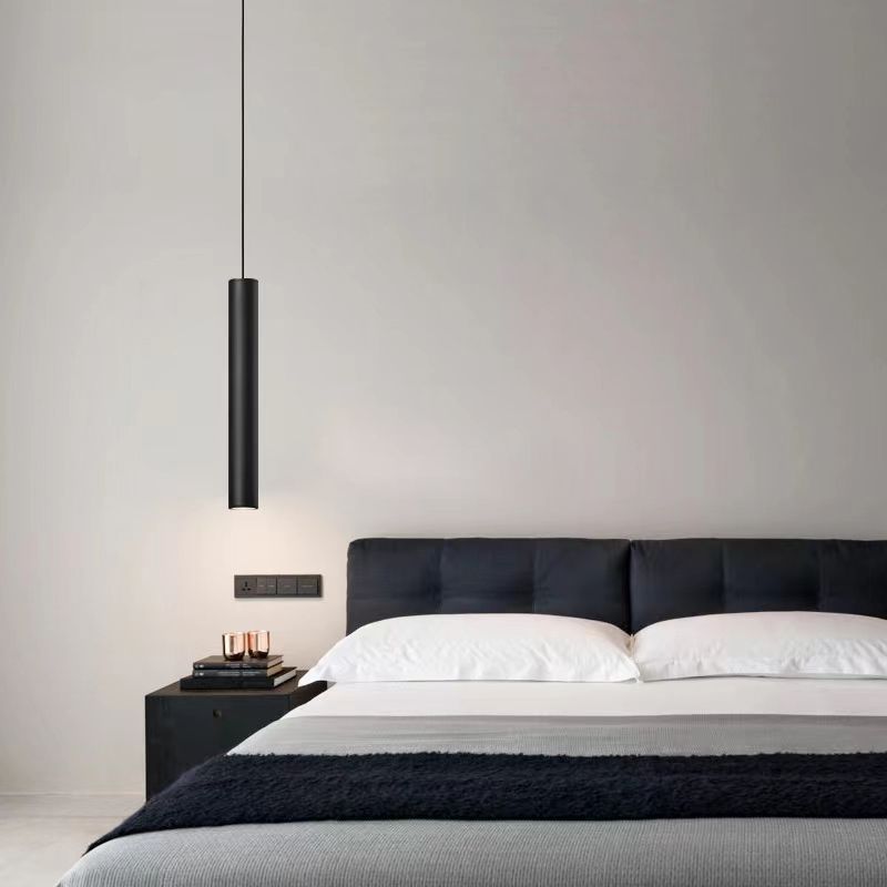 Cilindervorm hanglampen hedendaagse stijl metalen hangende lampen in zwart