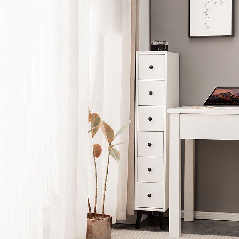 Contemporary Chest Vertical Solid Wood Lingerie Chest without Mirror