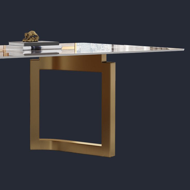 Luxurious Sintered Stone Top Dining Set Rectangle 1/4/5/6 Pieces Dining Room Table Set