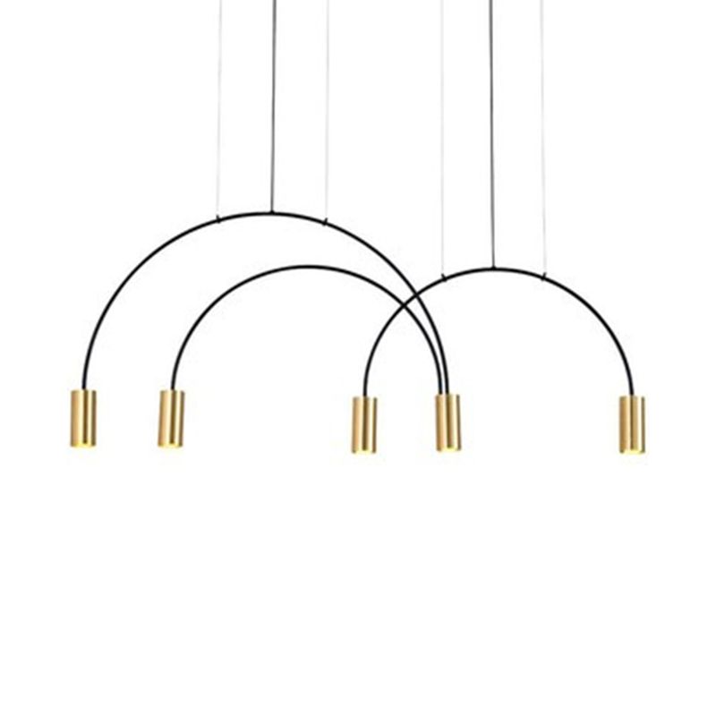 5 Light Kitchen Island Pendant Linear Chandelier Contemporary Island Lighting