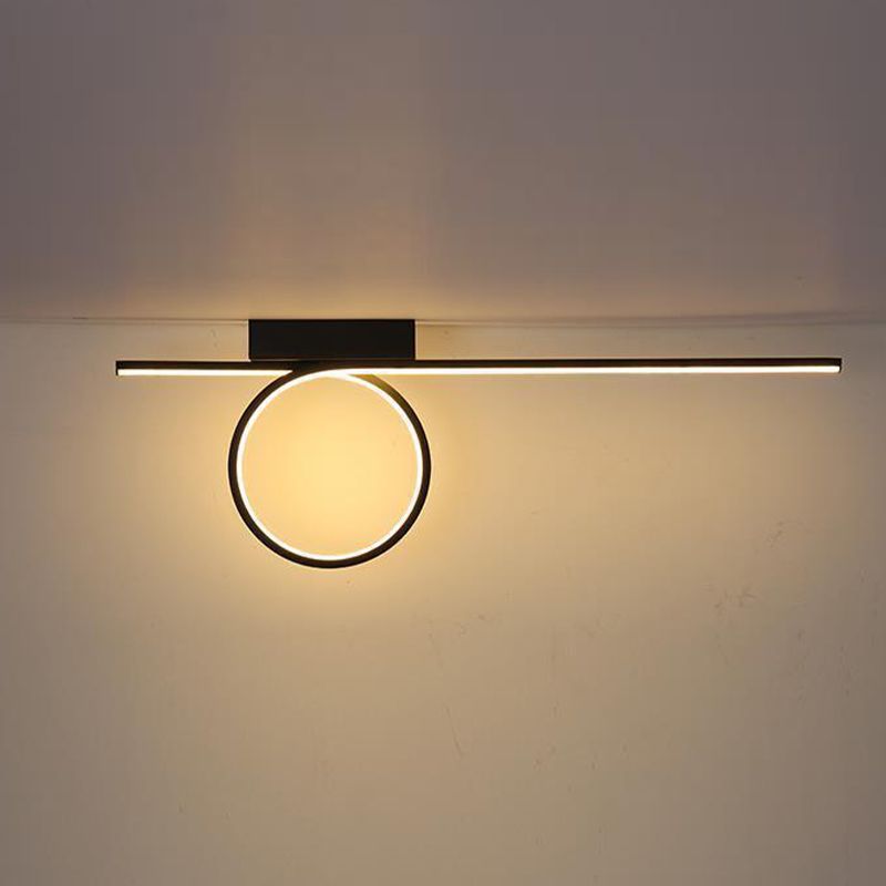 Single White/Black Contemporary Wall Mounted Sconce LED Wall Light