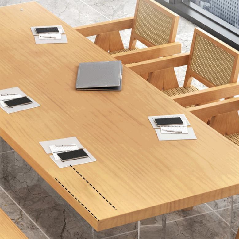 Modern 1/2/5/7 Pieces Rectangle Dining Set Solid Wood Top Dining Table with Chairs