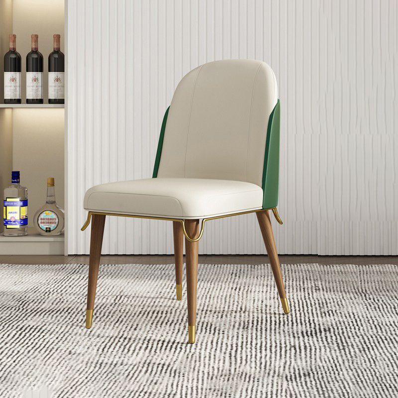 Chaises de salle à manger en bois de style nordique, chaise Parsons sans accoudoirs pour restaurant (lot de 2)