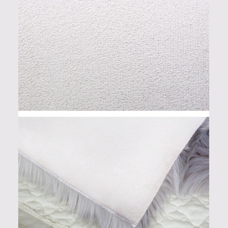Casual Solid Area Carpet Polyester Shag Rug Non-Slip Backing Indoor Carpet for Home Decoration