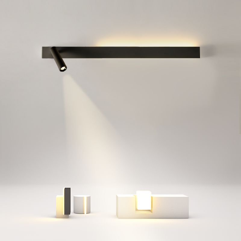 Metal Square Shape Wall Light Modern Style 2-Lights Reading Wall Mounted Light Fixture