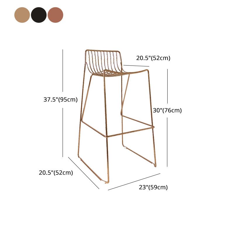 Tabourets de comptoir en acier de style moderne avec repose-pied et tabouret de bar à thé de lait de lait 30 pouces