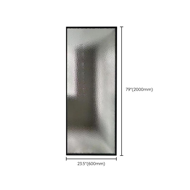 Black Full Frame Stainless Steel Glass Shower Screen, Fixed Semi Isolated Shower Screen