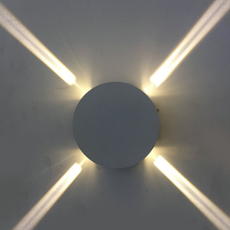 Funzione lampada a montaggio a parete Mini RGB a LED Modern Stile semplice Speccone a parete a forma rotonda per interno