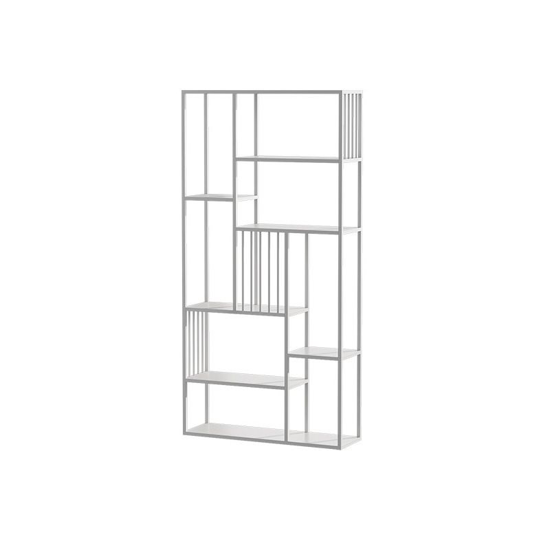 Antique Finish Shelf Bookcase Metal Etagere Bookshelf with Shelves