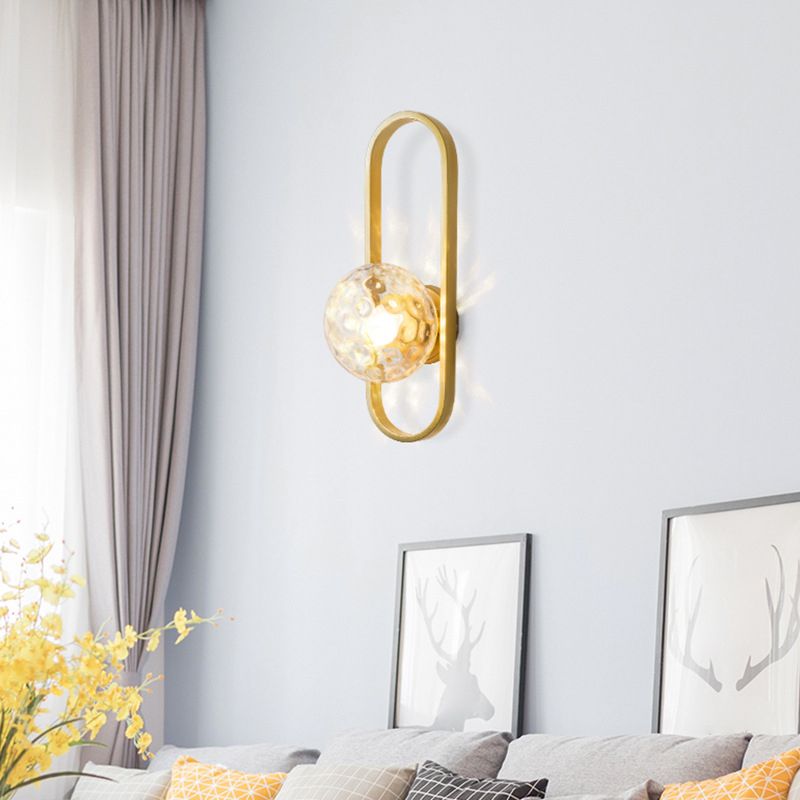 Modernist Wall Sconce Globe Glass Sconce Lighting for Bedroom