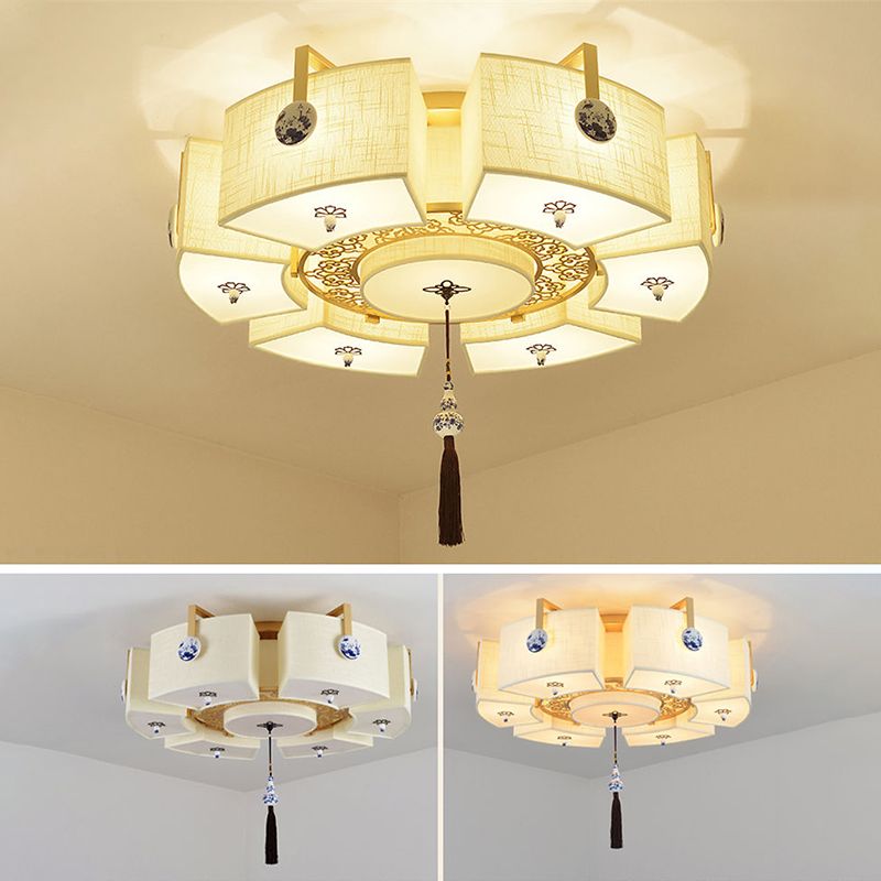 Cercle traditionnel Clôture de l'ébullition Tissu plafond Fixation du plafond de plafond pour la chambre à coucher