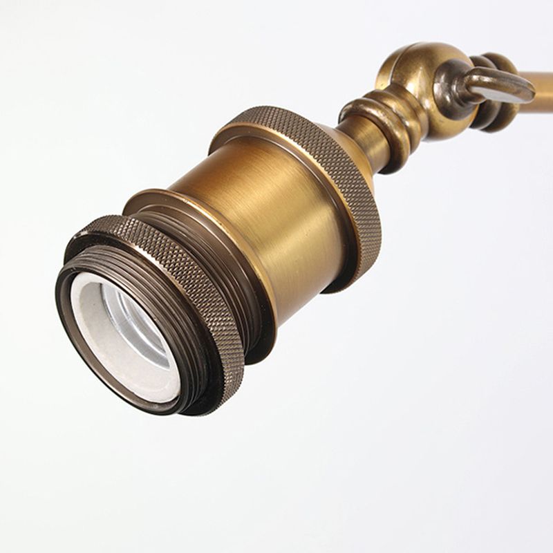 Vintage Industrial Cone Leuchte Leuchte Metall 1-Licht Wandleuchte in Messing und Weiß