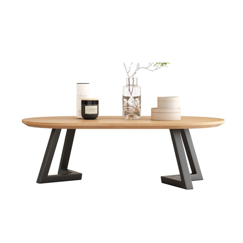 Solid Wood 2 Legs Coffee Table Modern Minimalist Coffee Table