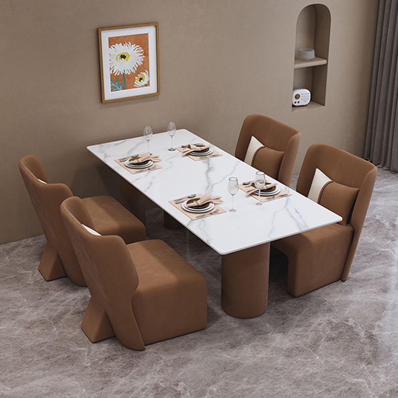 Contemporary Stone Furniture 1/5 Pcs Dining Room Table Set for Home