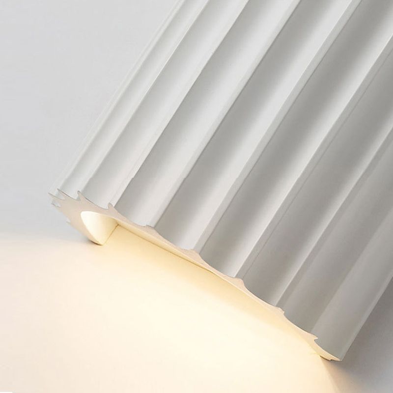 Modern Style Half Cylinder Wall Light Resin 2 Light Sconces for Bedroom