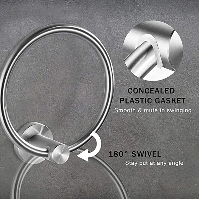 Traditional 2- Piece Bathroom Hardware Set Towel Ring/ Paper Holder