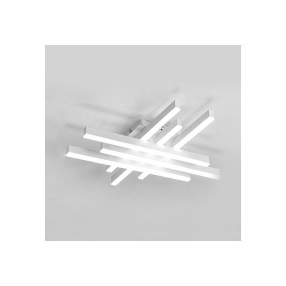 4/6 luci sala da pranzo a filo a sfioramento leggero con linea acrilica cramica a soffitto bianco in luce calda/bianca