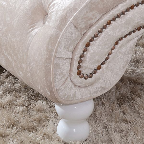 Scandinavian Upholstered Chaise Lounge Couch Armless Chaise Lounge Chair