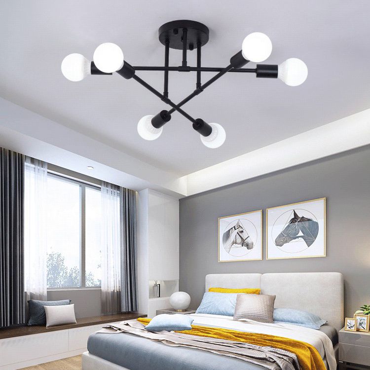 Plafonnier nordique personnalité créative forme spéciale Style industriel salon chambre étude Restaurant fer Art lampes