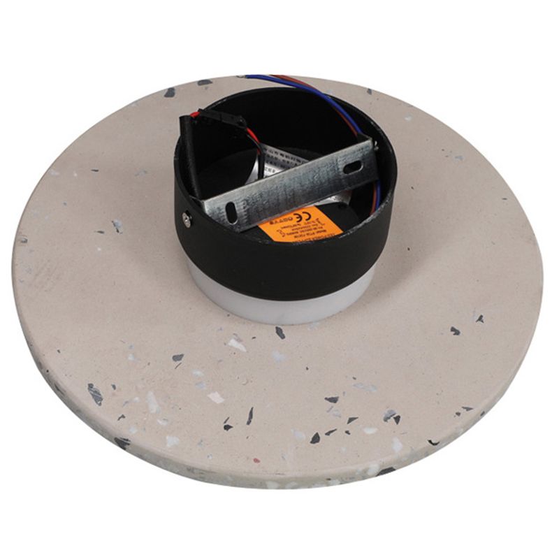 Modernist Sconce Lighting Circular Stone Wall Lamp for Hallway