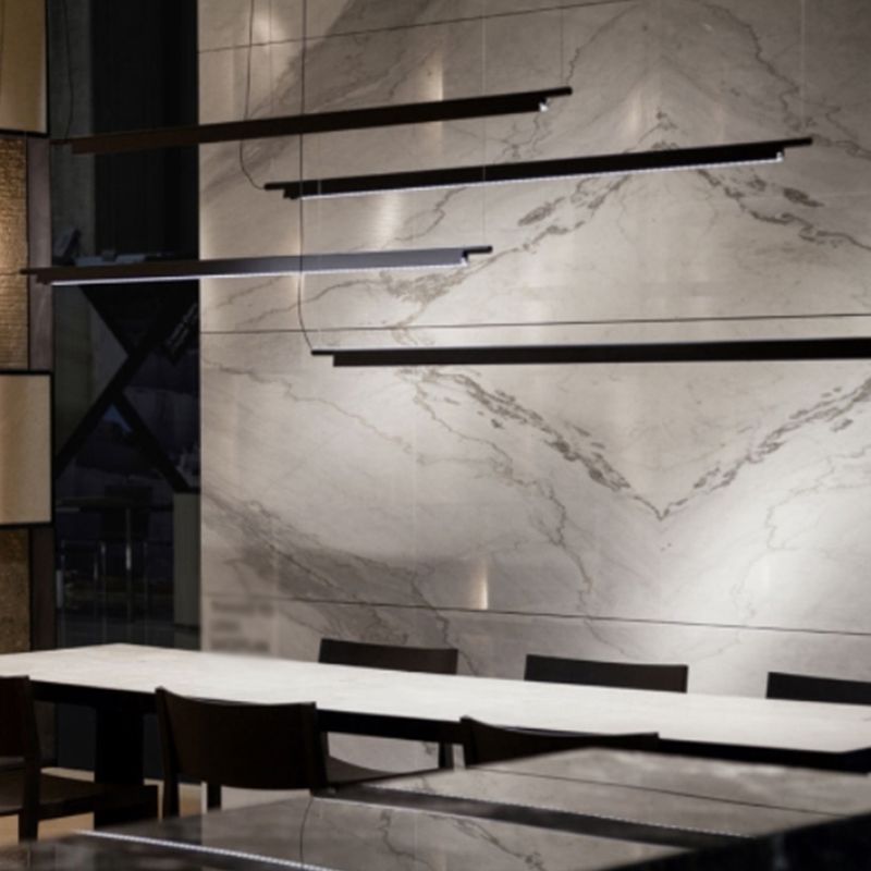 Contemporáneo de luz lineal de luz lineal 1 luces de la isla ligera