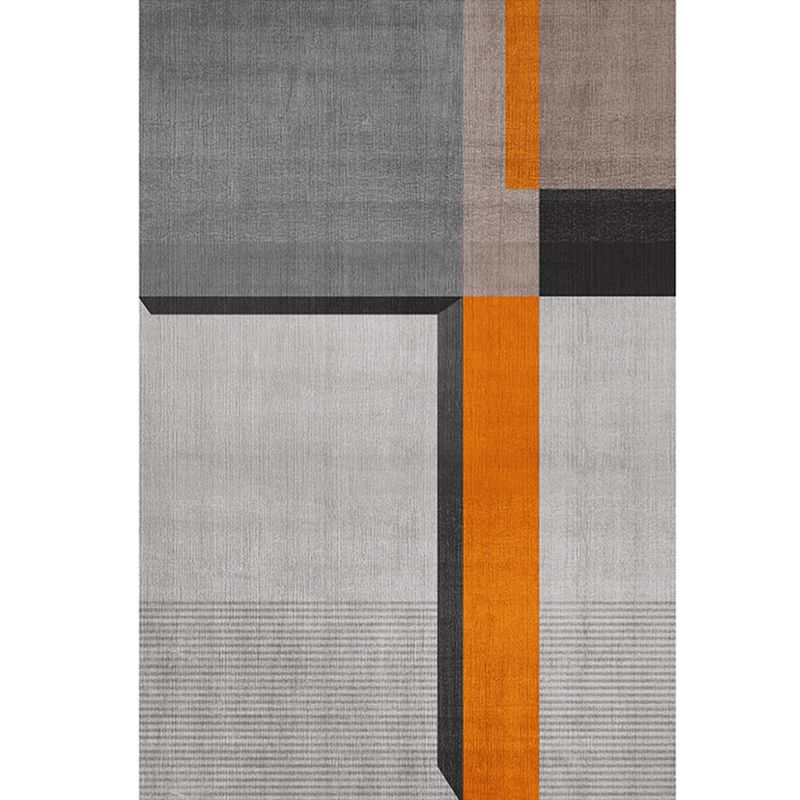 Gorgeous Carpet Funky Contrast Panel Area Rug Washable Polyester Non-Slip Carpet for Living Room