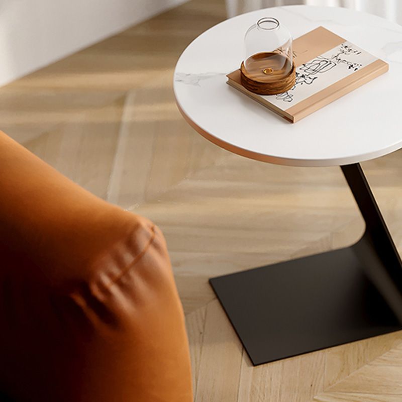 Round Accent Side Table Metal C Side Table Side End Snack Table