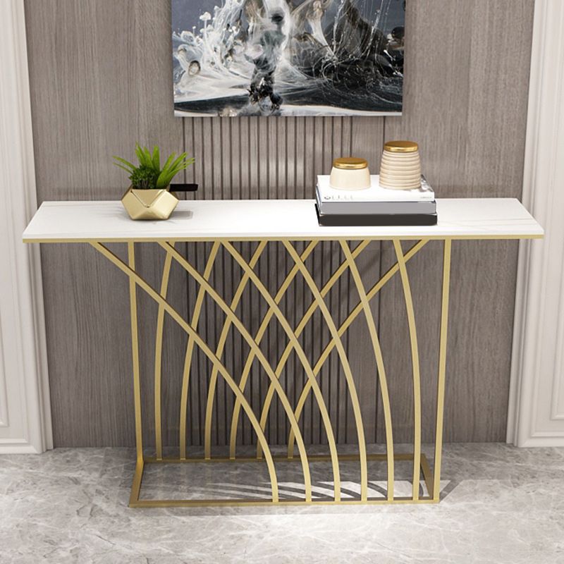 11.8 Inch Wide Console Table Slate Glam Rectangle Hall Console