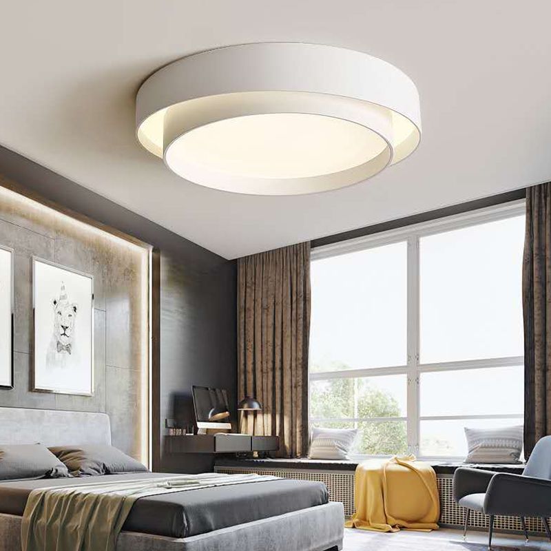Plafonnier encastré en métal à Double cercle, luminaire de plafond encastré à LED Simple