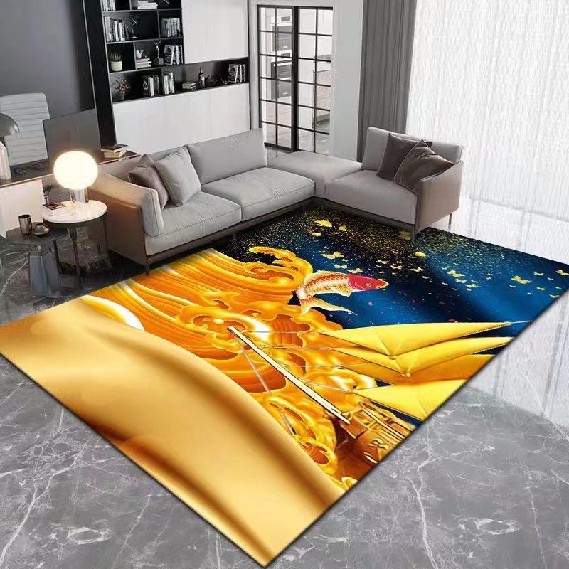 Dark Gray Deer Carpet Polyester Modern Carpet Stain Resistant Carpet for Home Decor