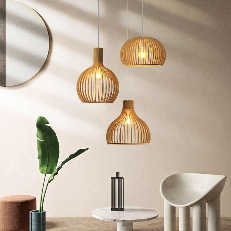 1 hängende Deckenlichter kreativer moderner Holzanhänger für Bekleidungsgeschäft