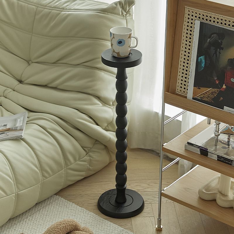 Traditional Wood End Table Sled Black/Brown Side End Snack Table