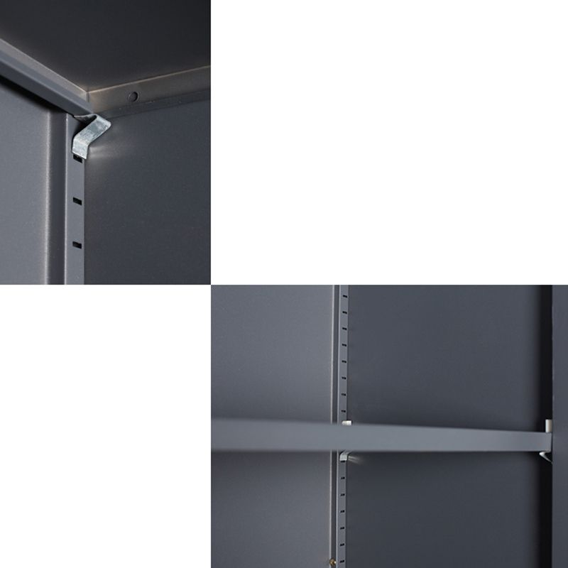 Modern Stainless Steel Bookcase Standard With Doors Shelf for Home Office