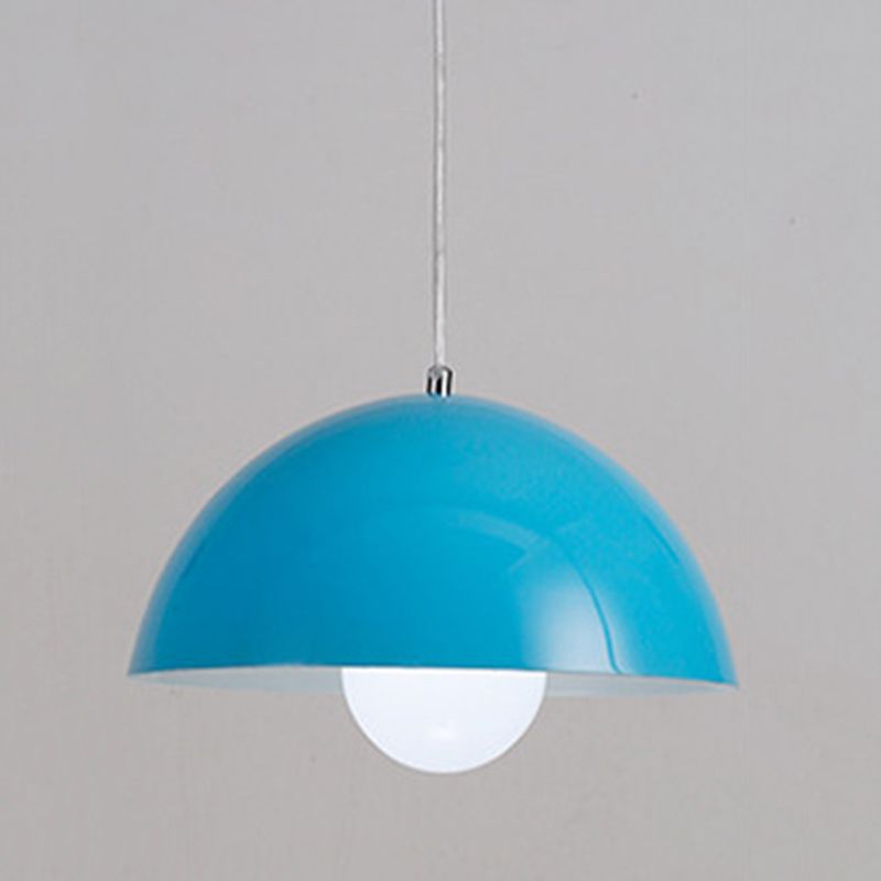 Dining Room Macron Hanging Light Bowl Shape Single Light Metal Modern Pendant Light