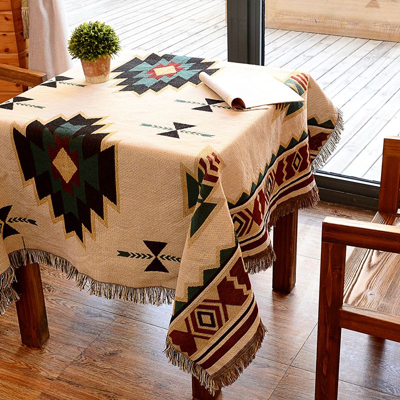 Rapis bohème pratique Multicolor Carpet Floral Pet Animal Friendly Washable Tapis avec garniture à la maison pour la maison