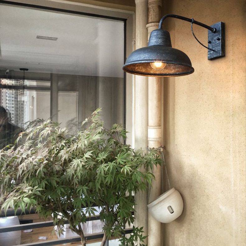 American Retro Industrial Style Saucer Wall Sponce Metal 1 Light Sponces