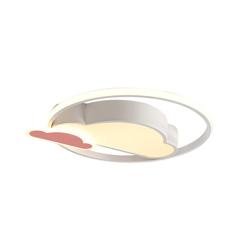 Wolkvormige slaapkamer inbouwlamp acryl LED Noordse inbouwplafondlamp in wit/roze