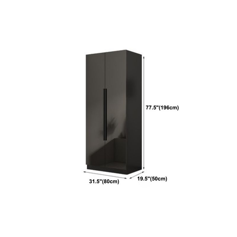 Black Glass Door Cabinet for Bedroom Contemporary Interior Storage Cabinet