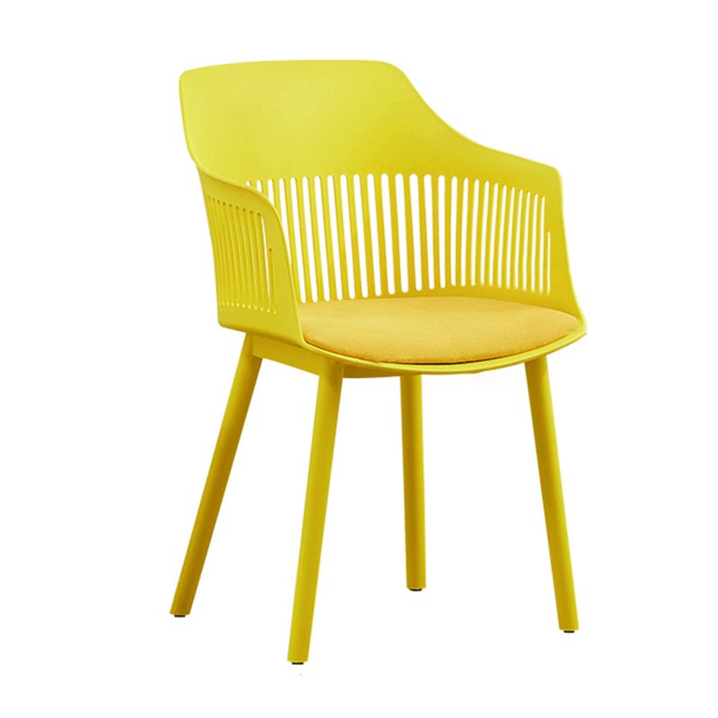 Plastic Chair Scandinavian Style Dining Kitchen Room Arm Chair