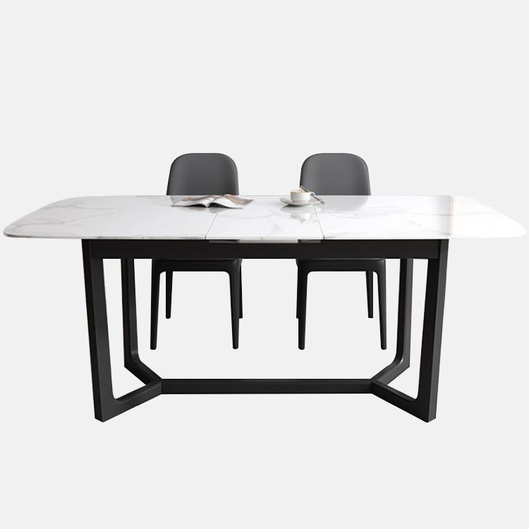 Modern 1/3/4 Pieces Scalable Dinette Set with Sintered Stone Ash Wood Dining Table Set